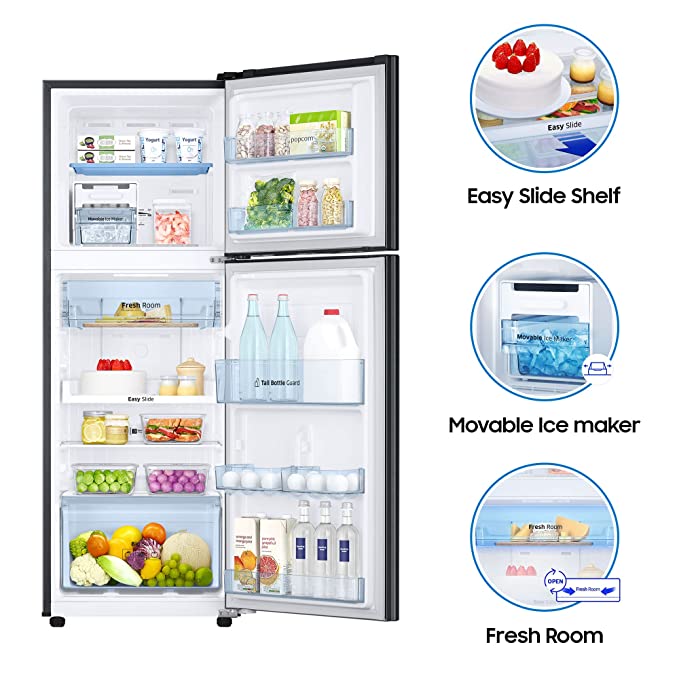 Samsung 253 L 3 Star with Inverter Double Door Refrigerator (RT28A3453S8/HL, Elegant Inox)- 2022 Model Samsung 253 L 3 Star with Inverter Double Door Refrigerator (RT28A3453S8/HL, Elegant Inox)- 2022 Model